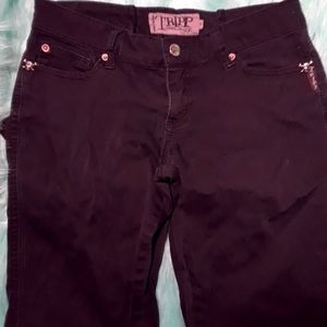 Vintage Tripp Skull Black Bootcut Pants